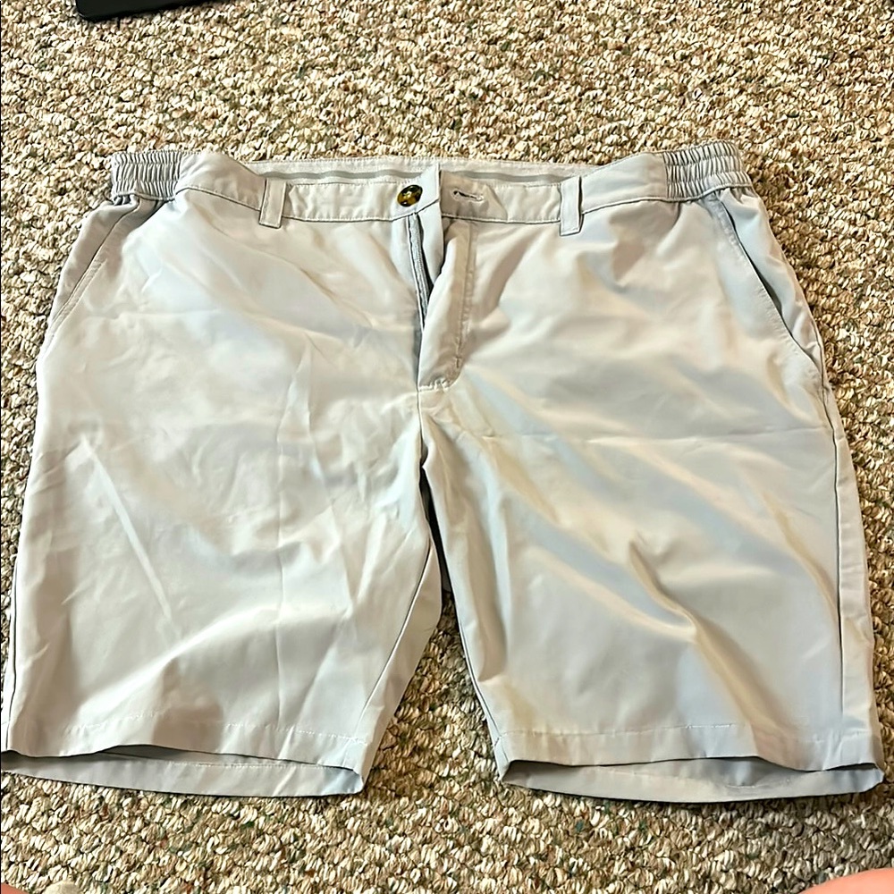 Classic Gray Men's Flat Front Shorts